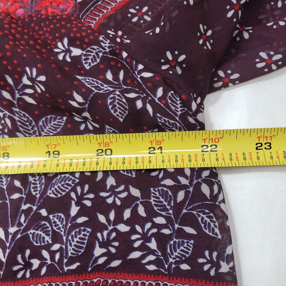 Anthropologie One September Vella Size Medium Mini Dress Tunic Boho Peasant - Picture 8 of 11